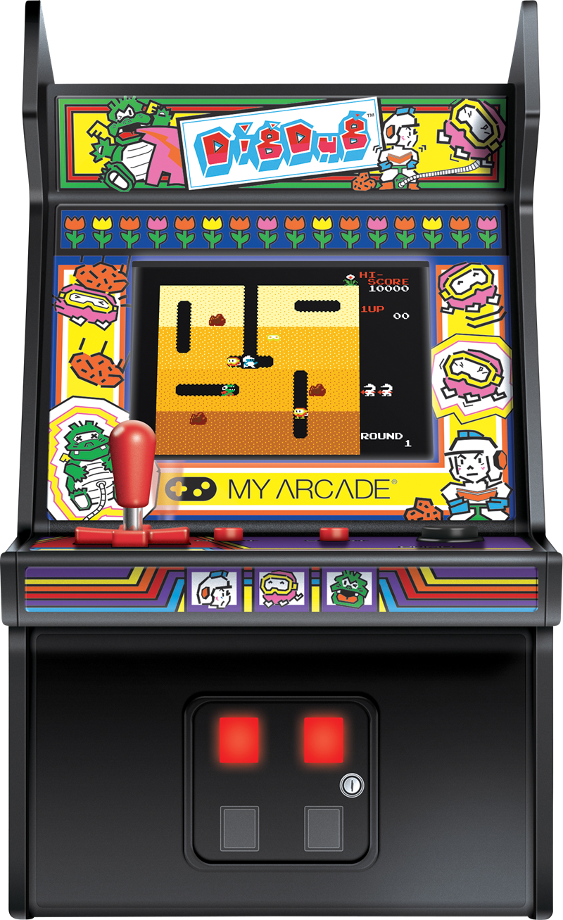 My Arcade Retro Dig Dug - Dig Dug (800x1307), Png Download