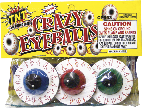 Crazy Eye Balls - Tnt Fireworks, Crazy Eyeballs - 3 Pieces (600x600), Png Download