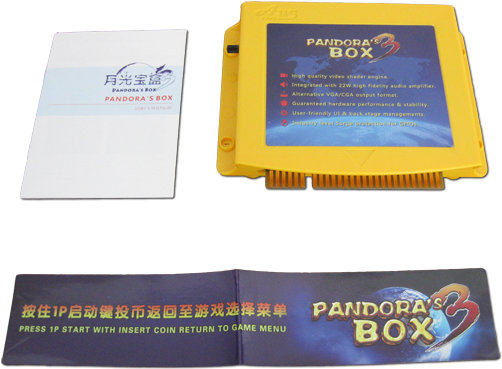 A Pcb Loaded With Classic Games Such As Pac-man, Frogger - Pandora's Box 3 Jamma (572x429), Png Download