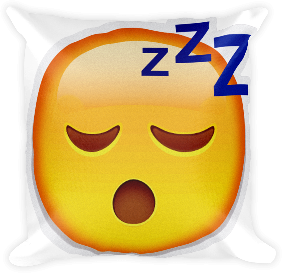 Emoji Pillow - Sleeping Face - Emojis De Whatsapp Para Imprimir (1000x1000), Png Download