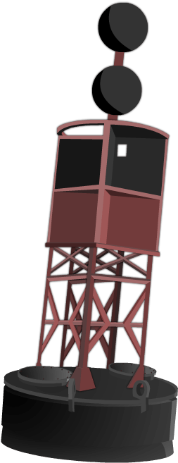Isolated Danger Buoy - Isolated Danger Mark Png (1280x720), Png Download