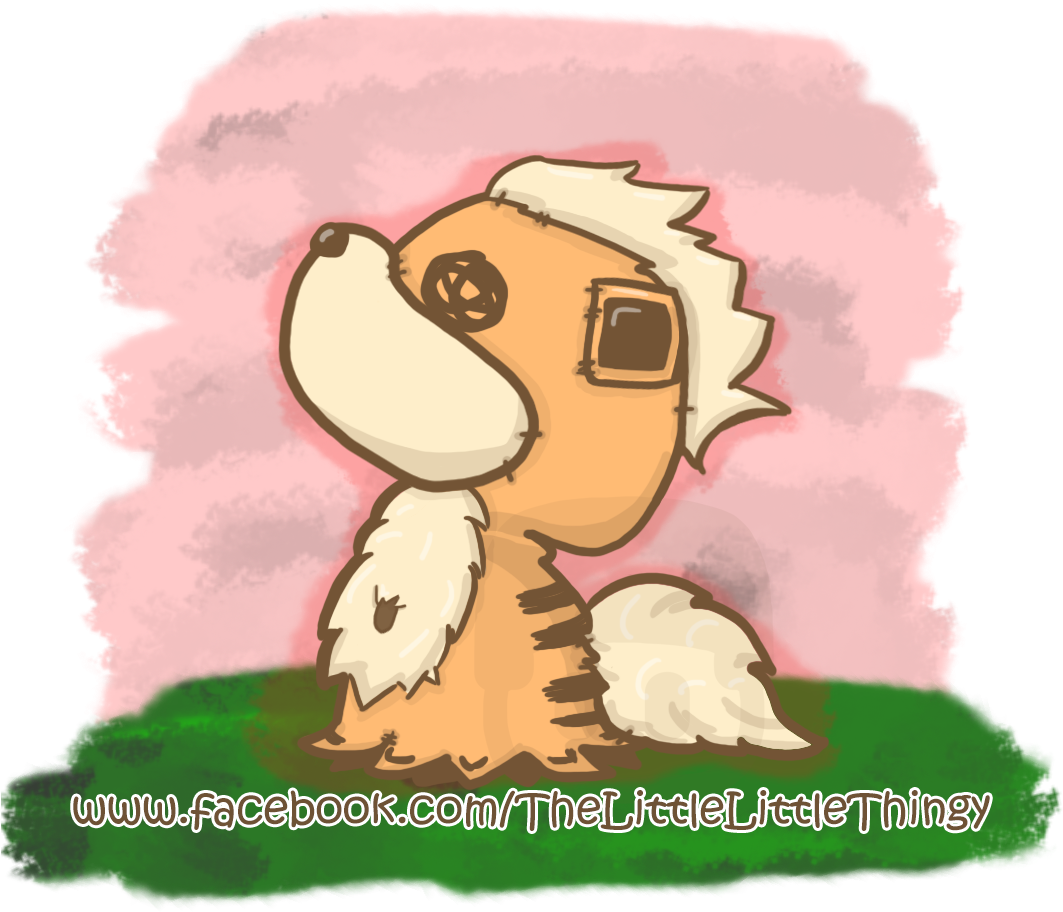 Oc Artgrowlithe - Growlithe Mimikyu (1100x1100), Png Download