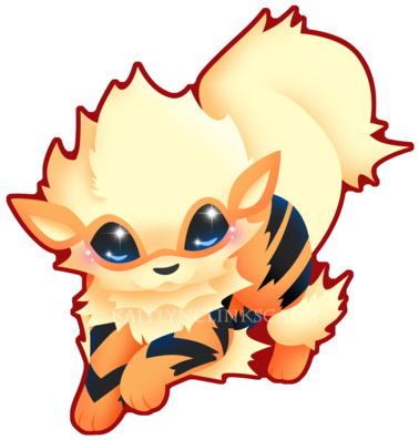 Arcanine V2 By Kaitlynclinkscales - Pokemon Arcanine Cute (400x400), Png Download