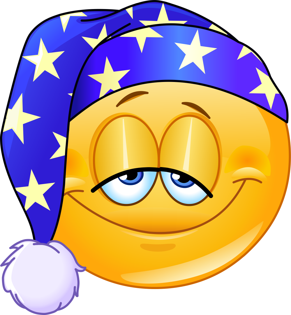 Hotsigns And Decals - Smiley Sleeping (999x1080), Png Download