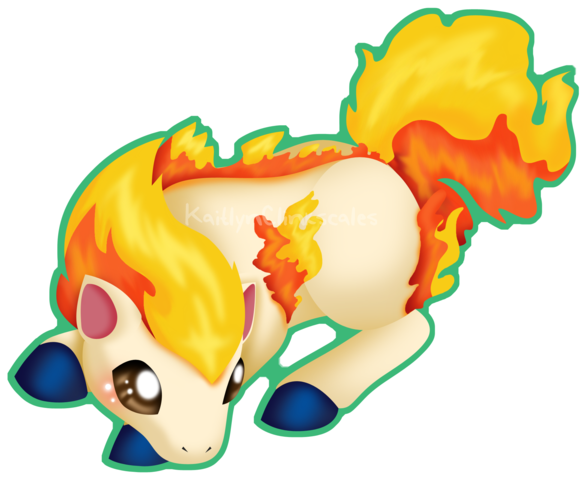 Ponyta By Kaitlynclinkscales - Pokemon Rapidash Cute (600x600), Png Download