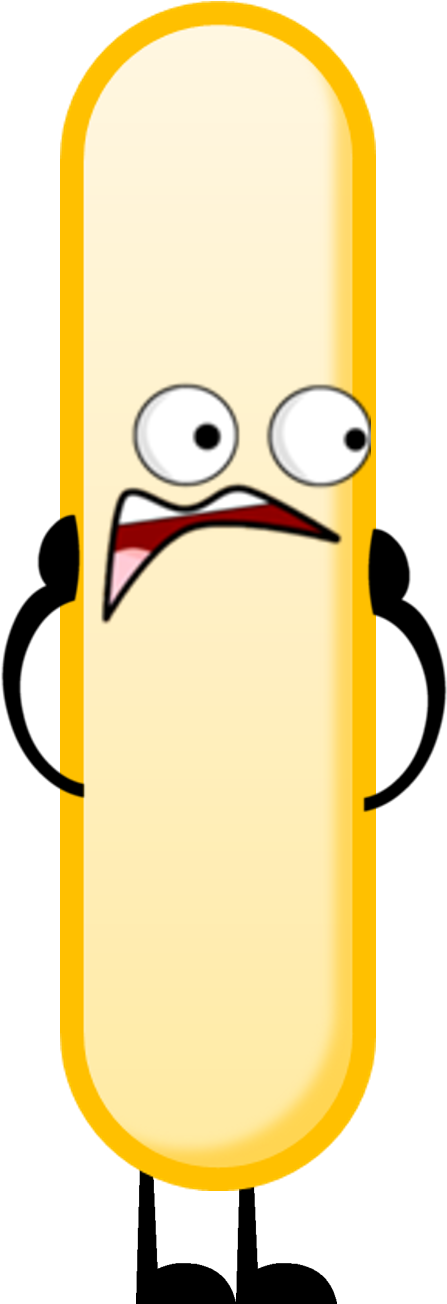 Popsicle Stick Pose 3 - Cartoon (454x1303), Png Download