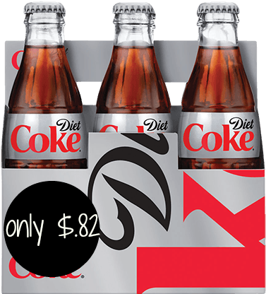 Diet Coke - Coke Cola, Diet - 6 Pack, 12 Fl Oz Bottles (418x418), Png Download