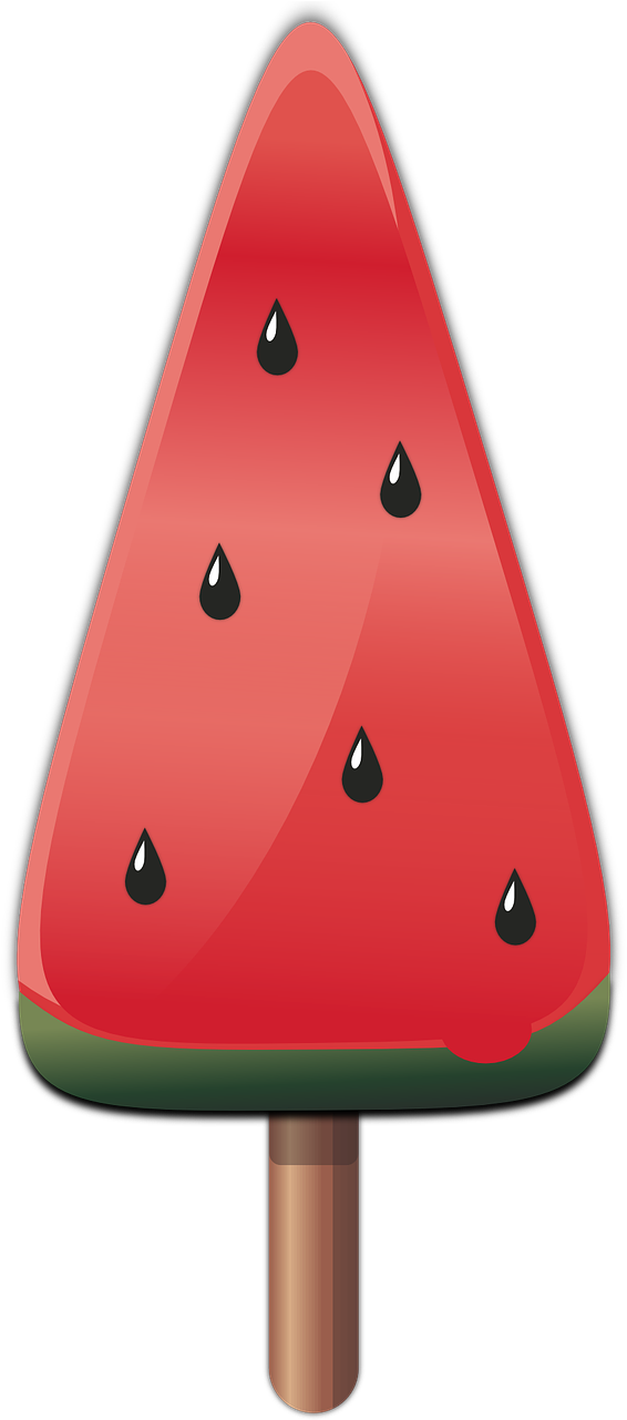 Free - Watermelon Ice Cream Png (587x1280), Png Download
