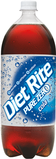 Diet Rite Cola - Diet Rite Cola 2 Liter (219x574), Png Download
