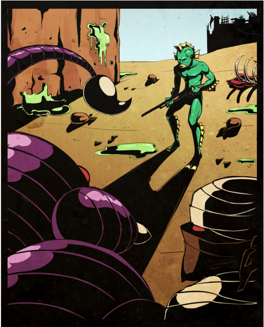 Nuclear Throne - Art (1000x666), Png Download