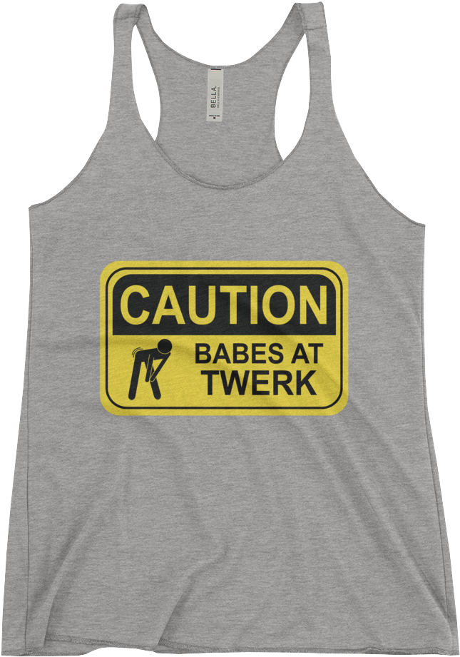 Babes At Twerk 01 Mockup Front Grey Triblend (1000x1000), Png Download