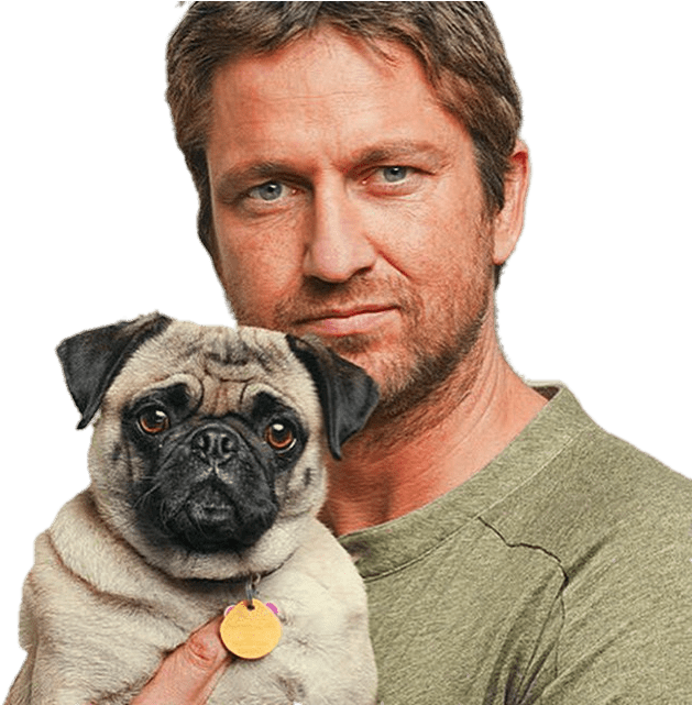 Gerard Butler With Dog Png - Gerard Butler (640x640), Png Download