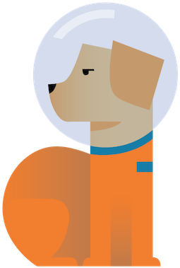 Dog In Space Png (400x400), Png Download