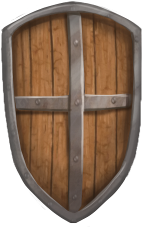 Shields 0012 Medium Wooden Shield (284x454), Png Download