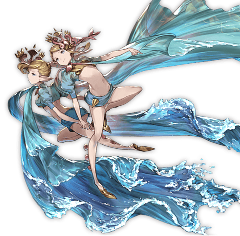 Rachel And Lucy - グラン ブルー ファンタジー 水 (480x471), Png Download