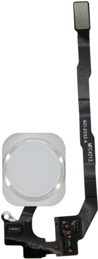 Iphone5s Se Homebutton Silver 3 1 - Cavo Flat + Tasto Home X Apple Iphone 5s Bianco (640x640), Png Download