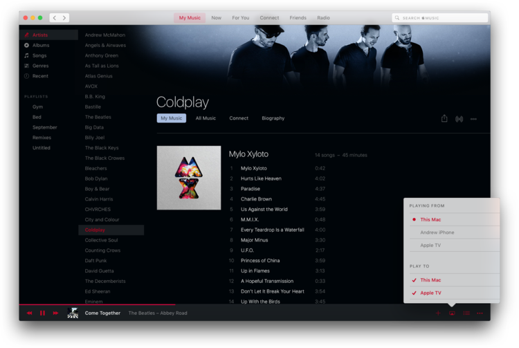 How Apple Music Could Look If Stripped Out From Itunes - Apple Music Black Theme (750x503), Png Download