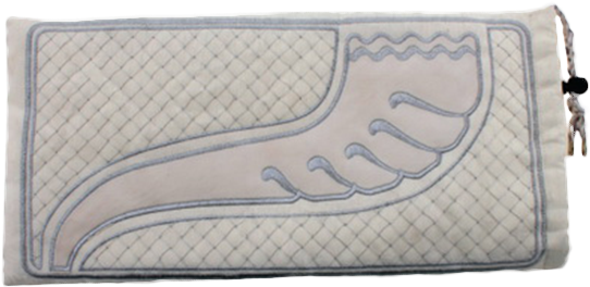 Shofar Carrying Case - Brockett Bag For Shofar With Silver Embroidery 40x20 (600x600), Png Download