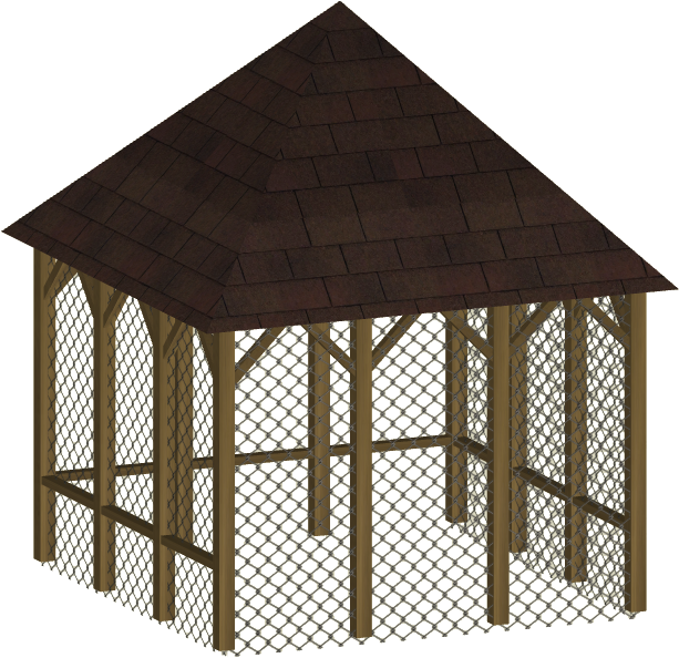 Gazebo Style Aviary - Zoo Tycoon 2 (612x612), Png Download