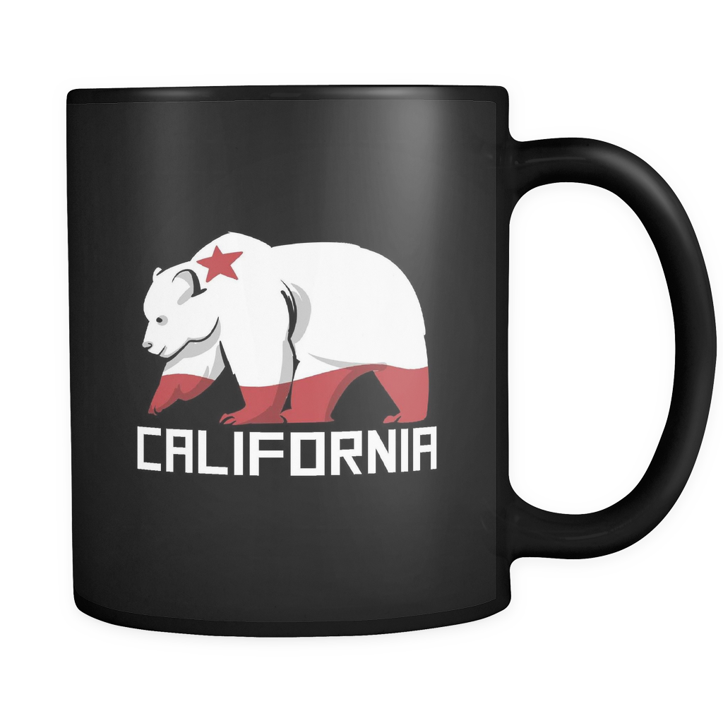 California Flag Mug - Run On Caffeine And Cuss Words (1024x1024), Png Download