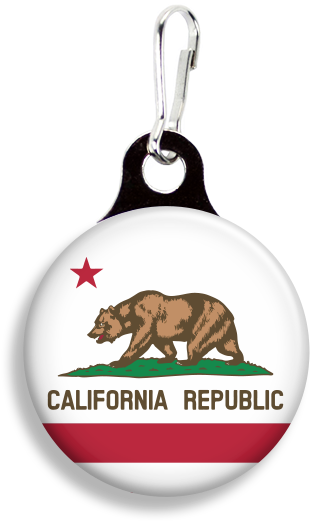 Fetch Life Pet Outfitters Dog & Cat Collar Clips - California State Flag (353x530), Png Download