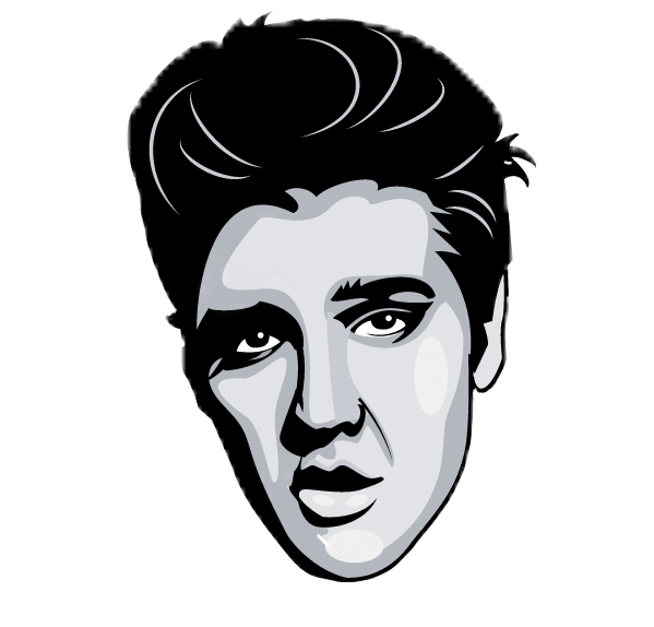 Elvis Presley Rocknroll Rockstar Rock Rock&roll Sticker - Elvis Clipart (599x574), Png Download