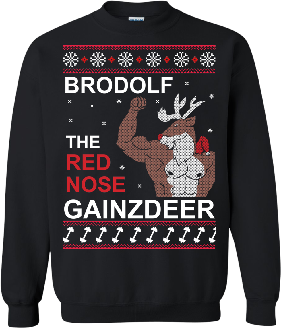 Image 307 Brodolf The Red Nose Gainzdeer Christmas - Darth Vader Christmas Sweater (1155x1155), Png Download