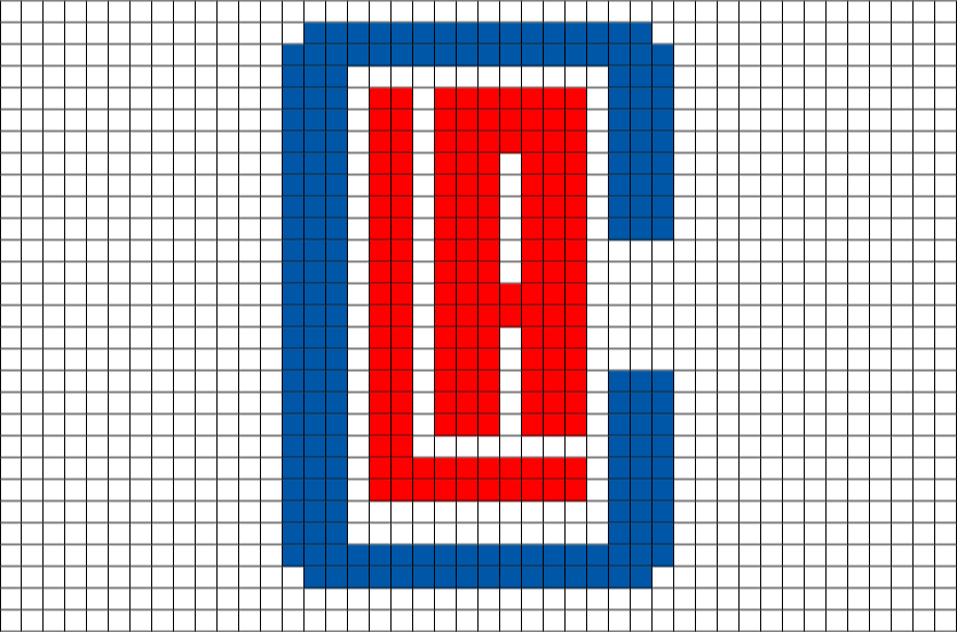 Clippers Logo Pixel Art (880x581), Png Download