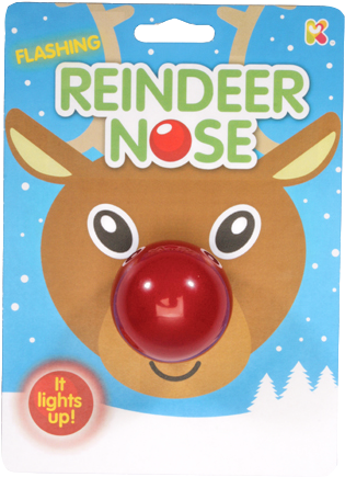 Flashing Red Nose - Świecący Nos Rudolfa - Zabawka (550x456), Png Download