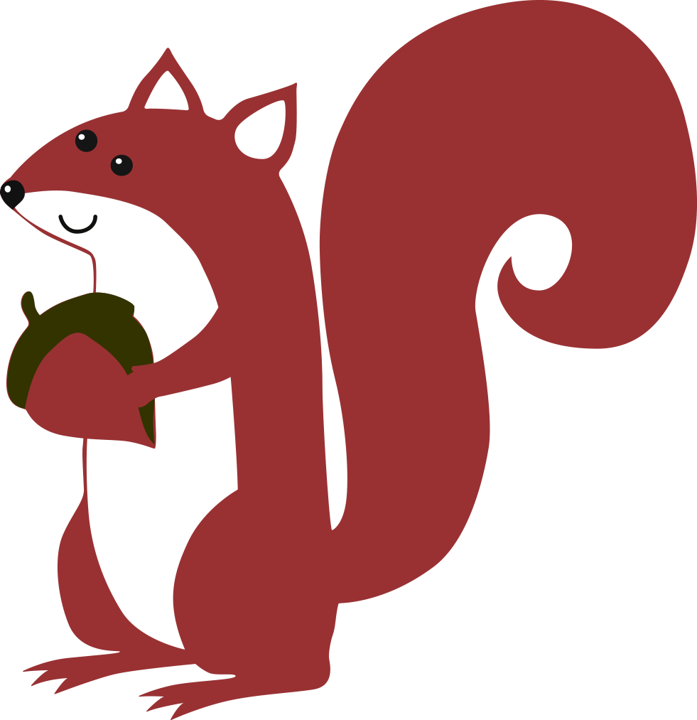 Follow Us - Squirrel Clip Art (981x1013), Png Download