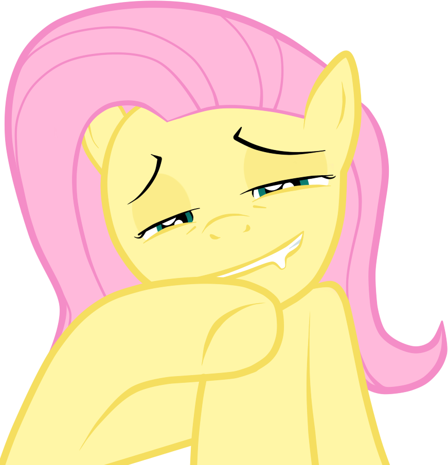 Goddesscelestia, Drool, Fluttershy, Rapeface, Suggestive - Perverted Fluttershy (871x905), Png Download
