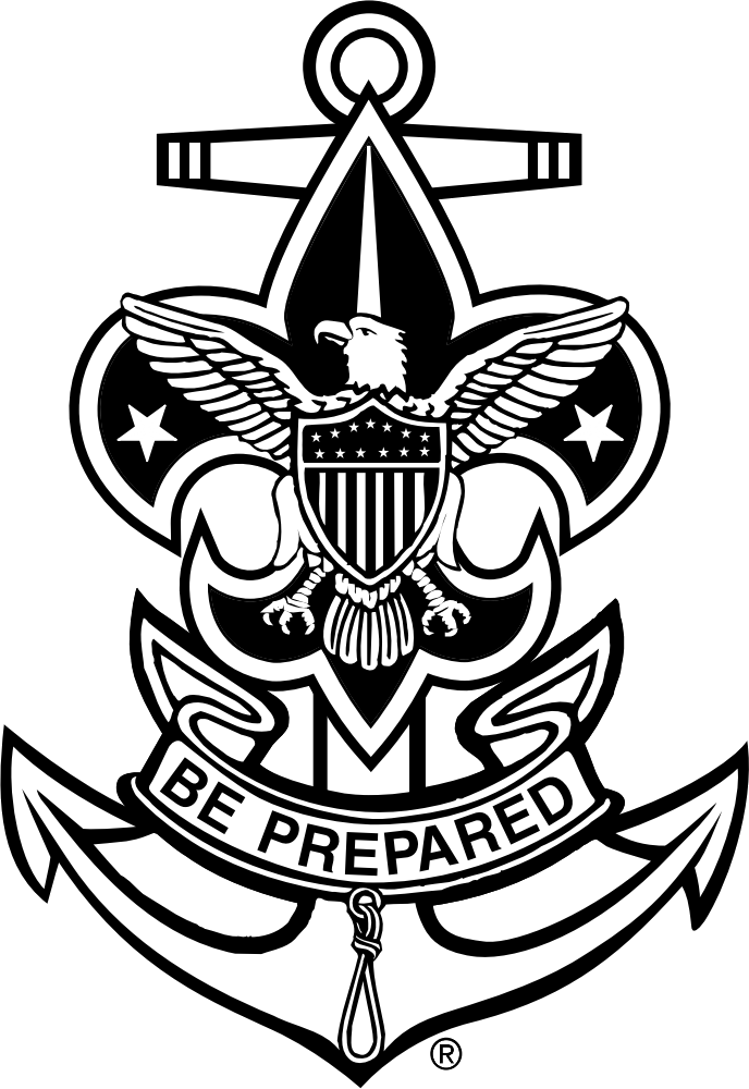 Sea Scouts Logo Black And White Png 688 X - Sea Scouts Bsa Transparent (688x1000), Png Download