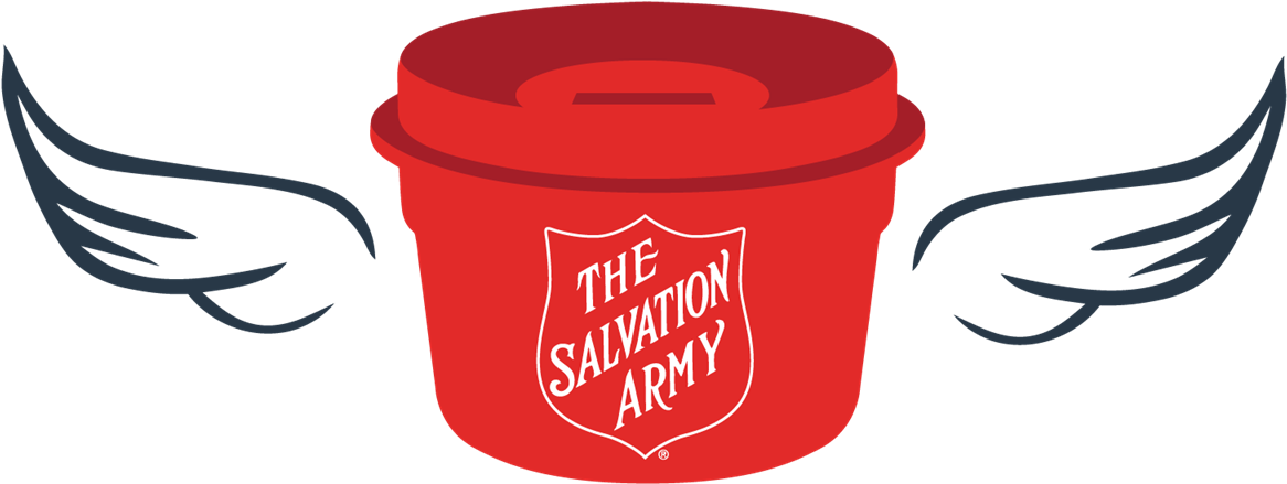 Graphic Black And White Stock Collection Of Kettle - Salvation Army Donate (1215x507), Png Download