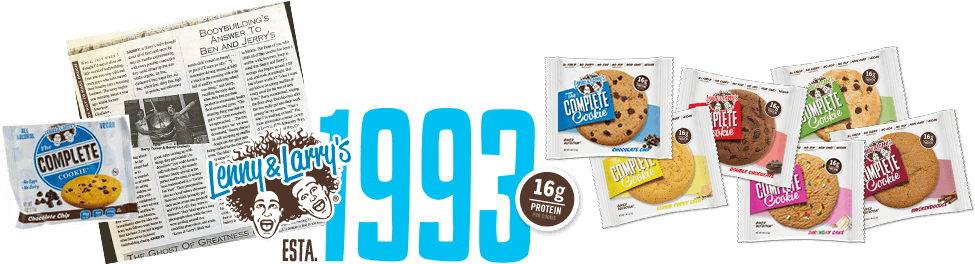 Lenny & Larry's The Complete Cookie - Lenny & Larry's Complete Cookie 1 4oz Cookie White (1080x317), Png Download