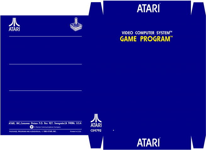 Atari 2600 Template Comments - Atari 2600 Box Template (700x550), Png Download