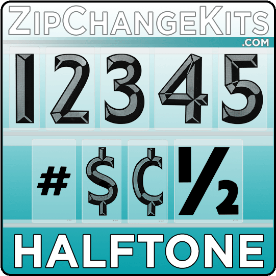 Zip Halftone 10" Combo Kit - Number (600x600), Png Download