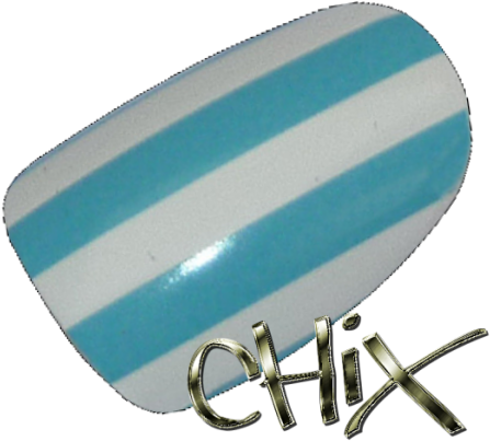 Light Blue White Stripes - Cosmetics (500x450), Png Download