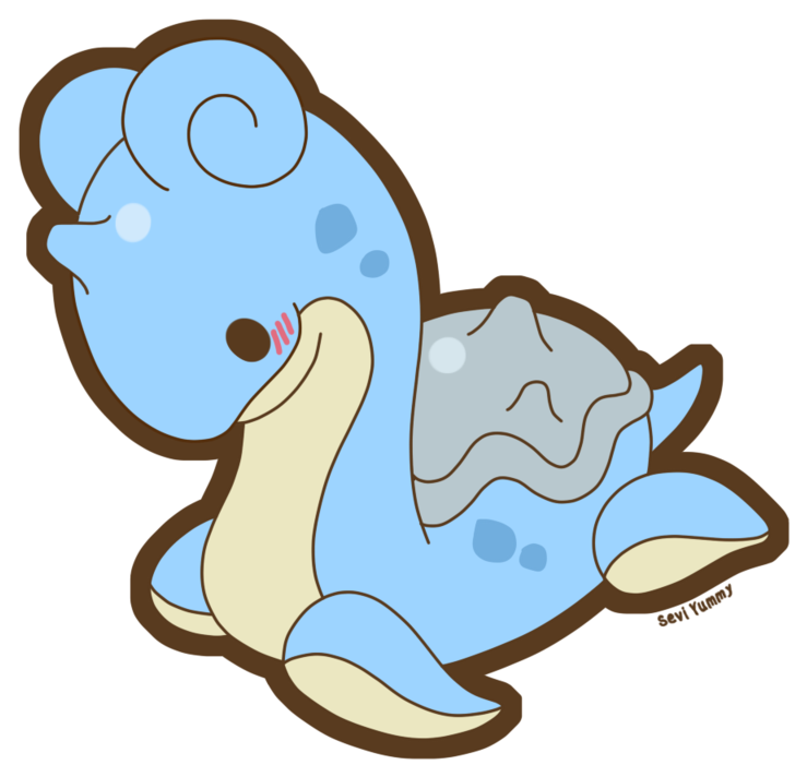 Chibi Lapras By Seviyummy - Chibi Cyndaquil (800x800), Png Download