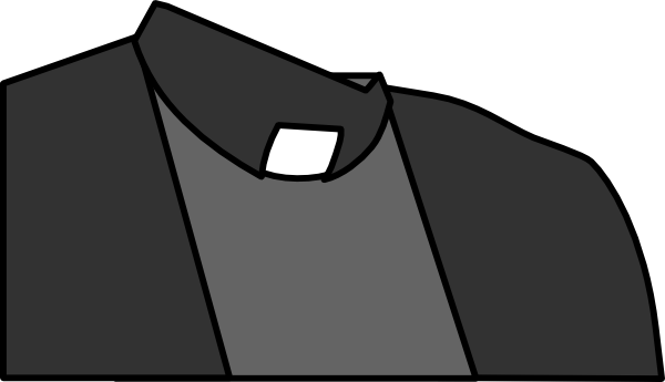 Black And White Download Shirt Clip Art At Clker Com - Priest Clip Art (600x345), Png Download