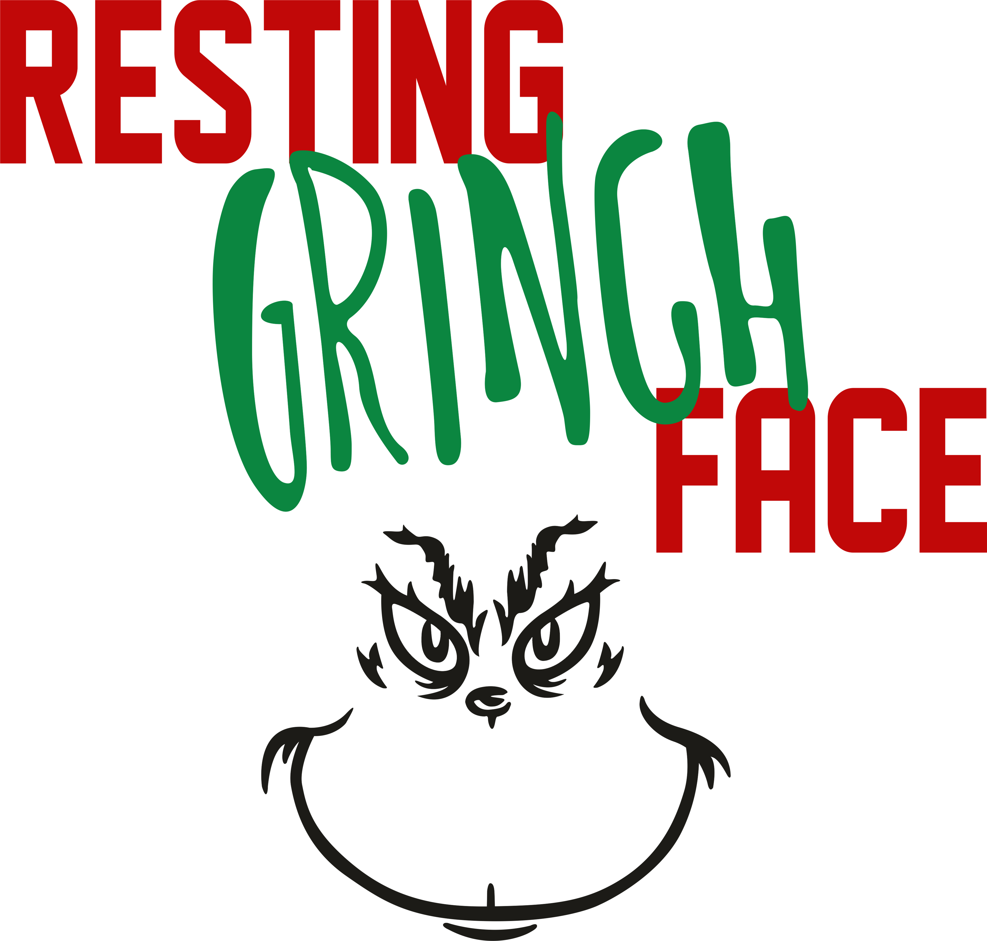 Grinch Earrings, Stud Earrings, Free Shipping On Additional (3750x3573), Png Download