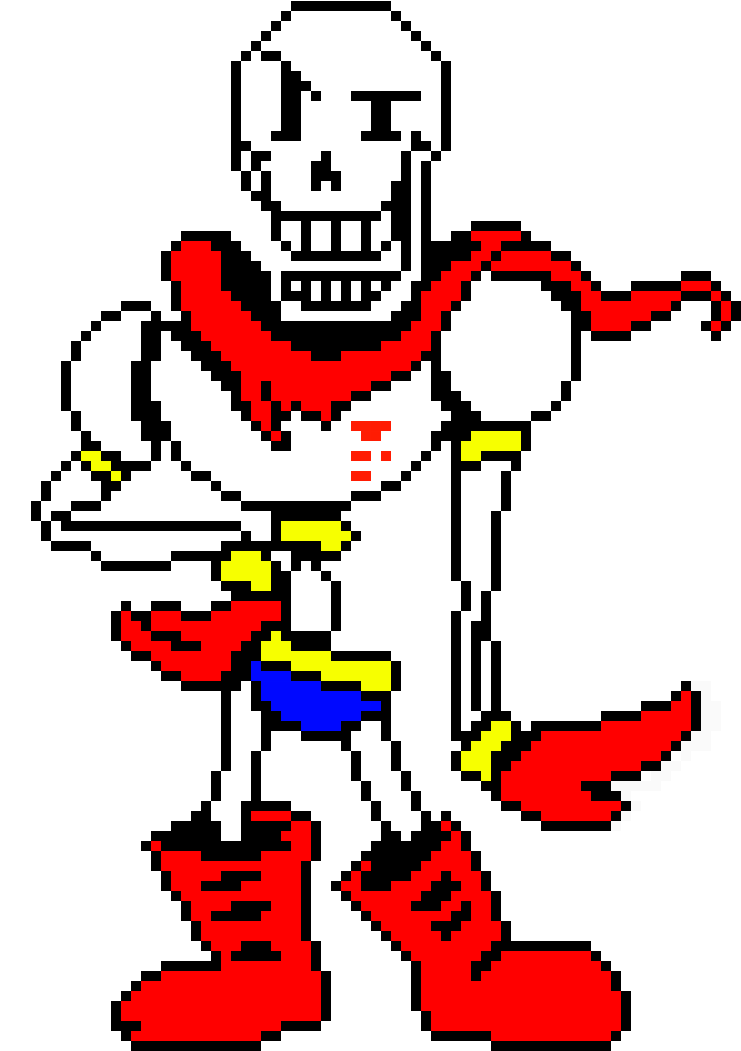 Image Sprite Pixel Art Maker - Undertale Sans Y Papyrus (740x1080), Png Download