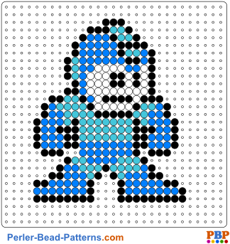 Perler Bead Pattern Mega Man - Mega Man Perler Bead (350x350), Png Download