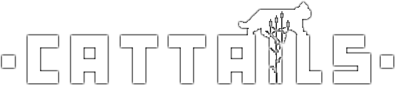 Logo Small White With Outline - Cattails Game Logo (1548x400), Png Download