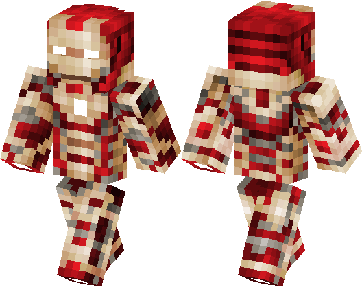 Aspecto De Minecraft Pe De Iron Man (528x418), Png Download
