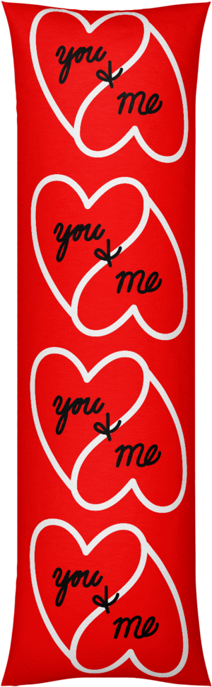 The Make Up, Break Up Body Pillow Case - Heart (1024x1024), Png Download