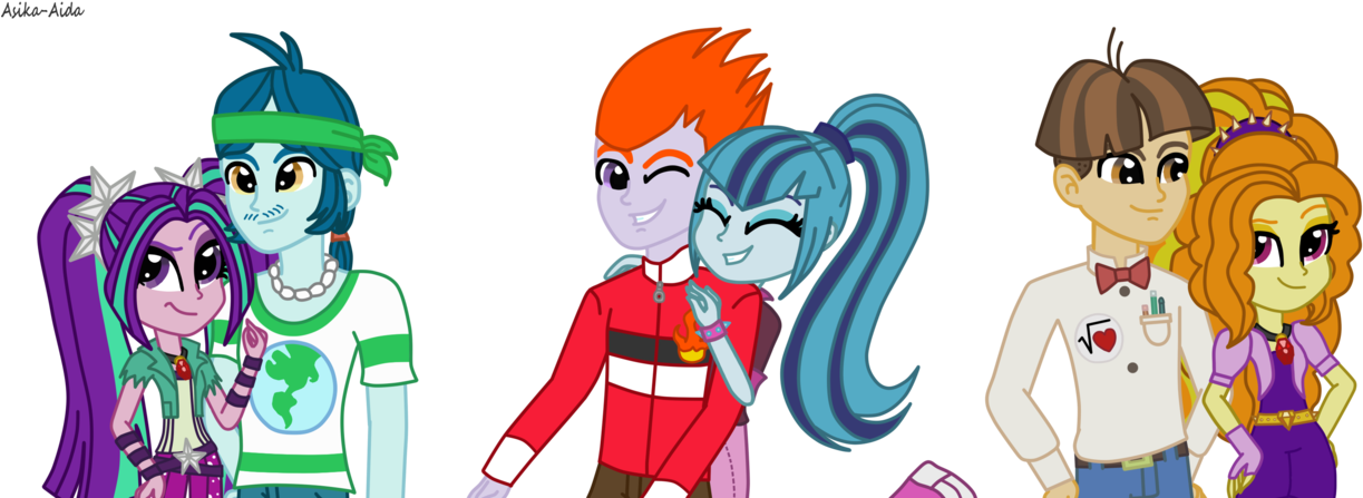 Adagio Dazzle, Aria Blaze, Artist - Cartoon (1280x446), Png Download