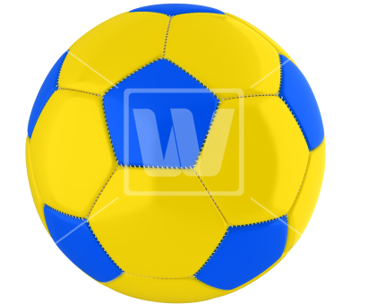 Yellow Sphere Png Download - Soccer Ball Color Blue And Yellow (550x366), Png Download