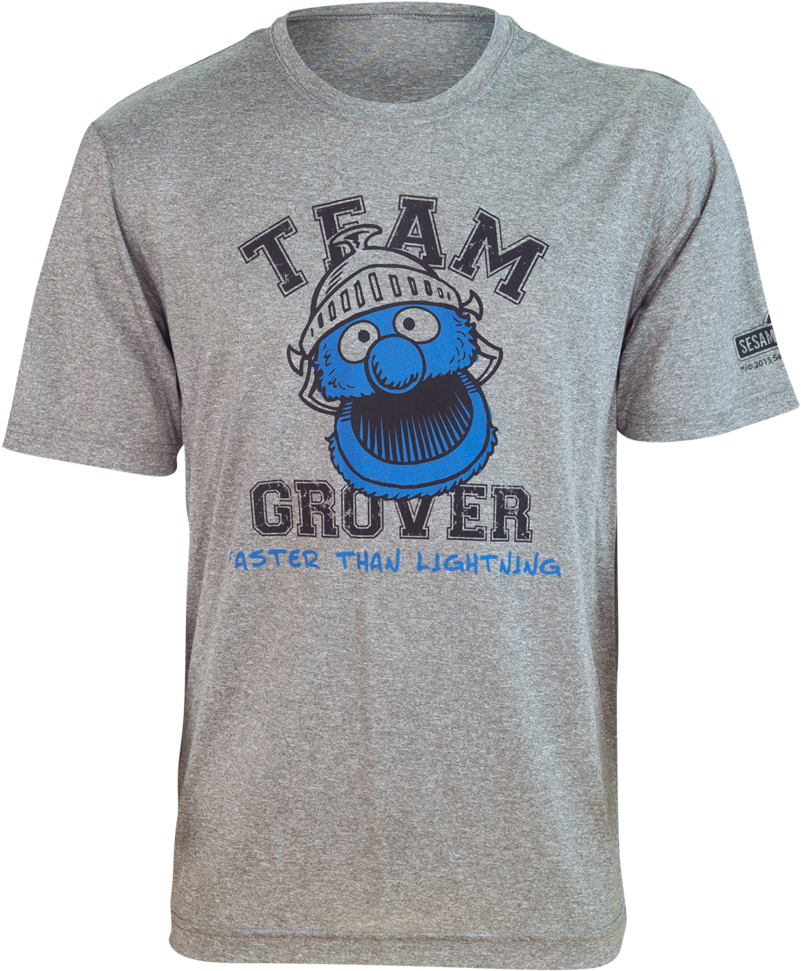 Grover Run Front - Brainstorm Gear Unisex Sesame Street Team Grover Faster (1024x1024), Png Download