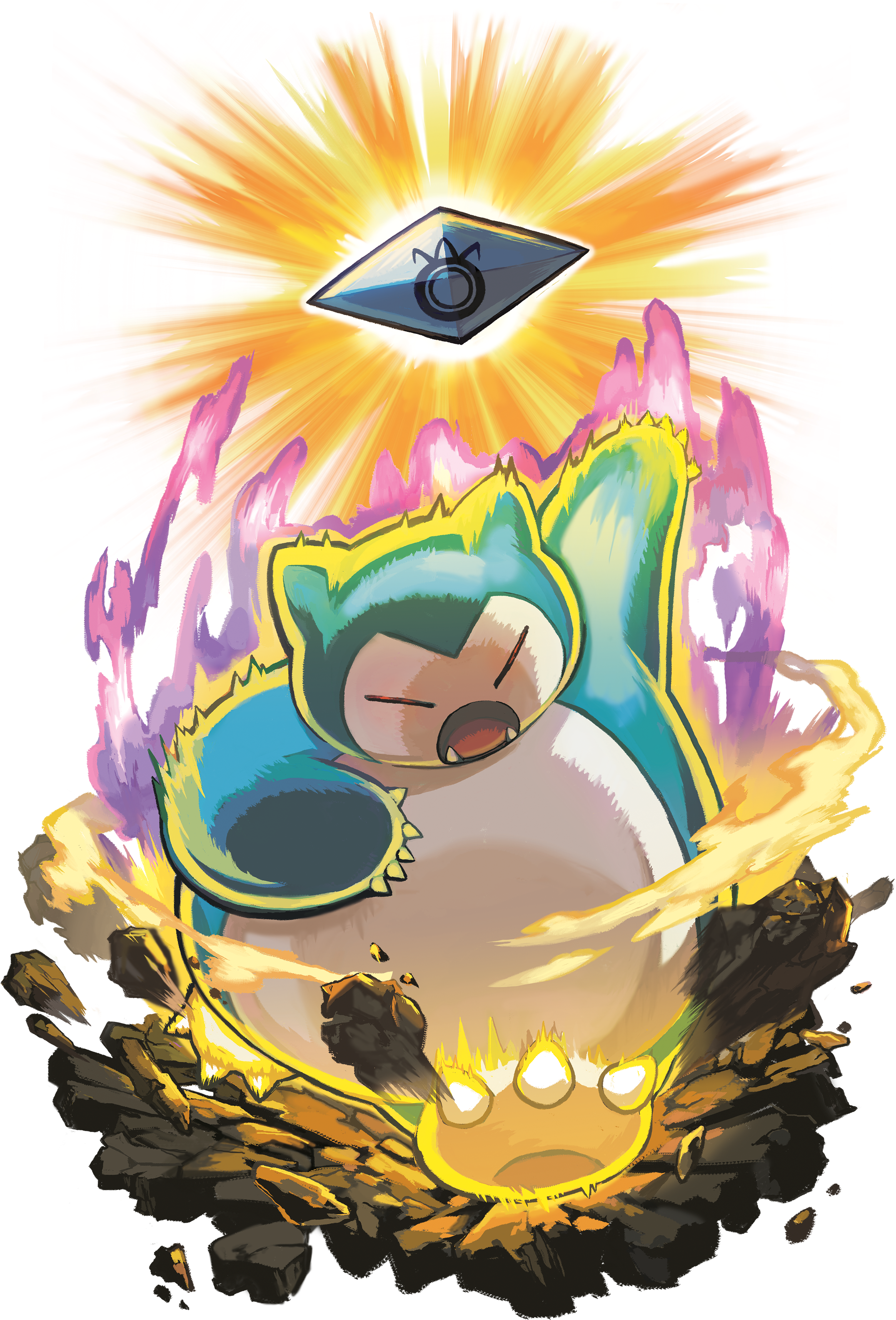 Pulverizing Pancake Z-move Artwork - Pokemon Sun And Moon Crystal Z Dark (2480x3508), Png Download