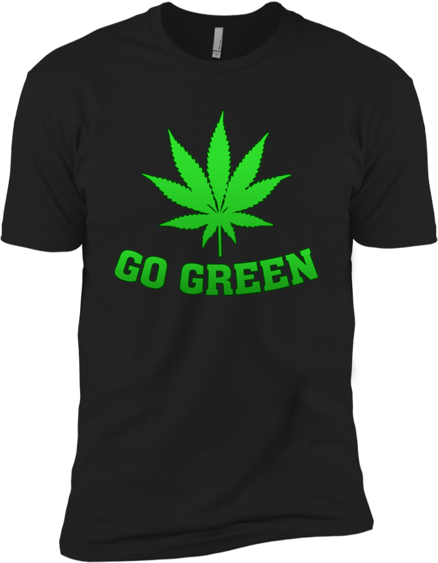 Go Green Weed T Shirt Vape Nation Marijuana Leaf 420 - San Francisco Pot Leaf Decal Large Sizes Black Or White (1155x1155), Png Download